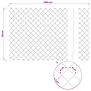 vidaXL Láncvég kerítés oszloppal 25 x 0,8 m (Sz x M)