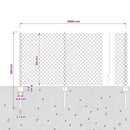 vidaXL Láncvég kerítés oszloppal 25 x 0,8 m (Sz x M)