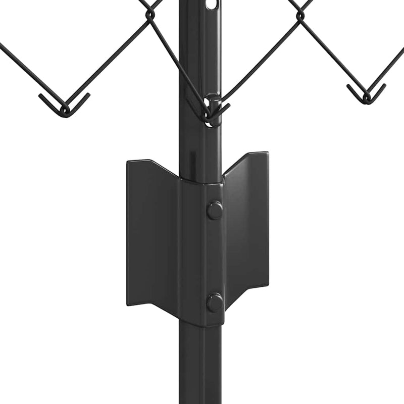vidaXL Kerítés oszlopokkal Szürke 0,6 x 25 m Acél