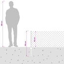 vidaXL Láncvég kerítés oszloppal 25 x 0,6 m (Sz x M)