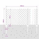vidaXL Láncvég kerítés oszloppal 25 x 0,6 m (Sz x M)