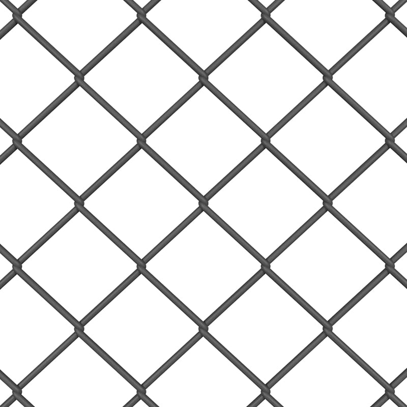 vidaXL Kerítés oszlopokkal Szürke 1.2 x 25 m Acél