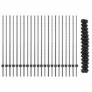 vidaXL Kerítés és Oszlop Szürke 1,4 x 25 m Acél