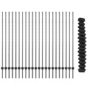 vidaXL Kerítés és Oszlop Szürke 1,5 x 25 m Acél