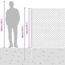 vidaXL Láncvég kerítés oszloppal 25 x 1,5 m (Sz x M)