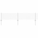vidaXL Kültéri láncos kerítés oszloppal 10 x 0,4 m Ezüst Háló