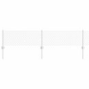 vidaXL Kerítés és Oszlop Ezüst 0,4 x 10 m Acél