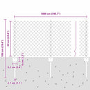 vidaXL Kerítés és Oszlop Ezüst 0,6 x 10 m Acél