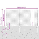 vidaXL Láncvég kerítés oszloppal 10 x 0,8 m (Sz x M)
