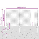 vidaXL Kerítés és Oszlop Ezüst 0,8 x 10 m Acél