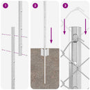vidaXL Kerítés és Oszlop Ezüst 1 x 10 m Acél