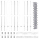 vidaXL Kerítés és Oszlop Ezüst 1,4 x 10 m Acél