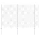 vidaXL Kerítés és Oszlop Ezüst 1,6 x 10 m Acél