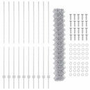 vidaXL Kerítés és Oszlop Ezüst 1,6 x 10 m Acél