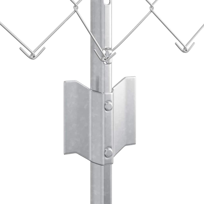 vidaXL Kerítés és Oszlop Ezüst 0,4 x 10 m Acél