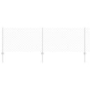 vidaXL Kerítés és Oszlop Ezüst 0,8 x 10 m Acél