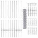 vidaXL Kerítés és Oszlop Ezüst 1 x 10 m Acél
