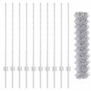 vidaXL Kerítés és Oszlop Ezüst 1 x 10 m Acél