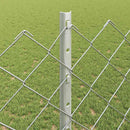 vidaXL Kerítés és Oszlop Ezüst 1,2 x 10 m Acél