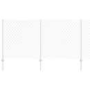 vidaXL Kerítés és Oszlop Ezüst 1,2 x 10 m Acél