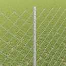 vidaXL Lánccelpes kerítés oszloppal 10 x 1,4 m Horganyzott Acél Ezüst