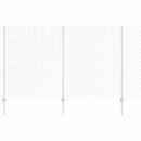 vidaXL Kerítés és Oszlop Ezüst 1,4 x 10 m Acél