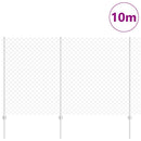vidaXL Láncvég kerítés oszloppal 10 x 1,5 m (Sz x M)