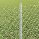 vidaXL Kerítés és Oszlop Ezüst 0,6 x 25 m Acél