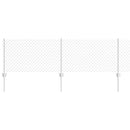 vidaXL Kerítés és Oszlop Ezüst 0,6 x 25 m Acél