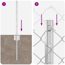 vidaXL Kerítés és Oszlop Ezüst 0,6 x 25 m Acél
