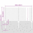 vidaXL Kerítés és Oszlop Ezüst 0,6 x 25 m Acél