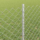 vidaXL Lánccelpes kerítés oszloppal 25 x 0,8 m Horganyzott Acél Ezüst