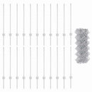 vidaXL Kerítés és Oszlop Ezüst 0,8 x 25 m Acél