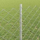 vidaXL Kerítés és Oszlop Ezüst 0,8 x 25 m Acél