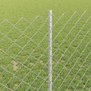 vidaXL Kerítés és Oszlop Ezüst 1 x 25 m Acél