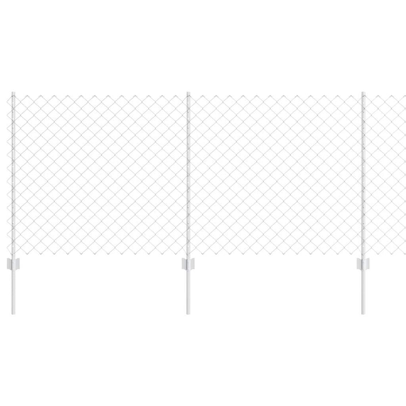 vidaXL Kerítés és Oszlop Ezüst 1 x 25 m Acél