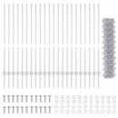 vidaXL Láncvég kerítés oszloppal 25 x 1,2 m (Sz x M)