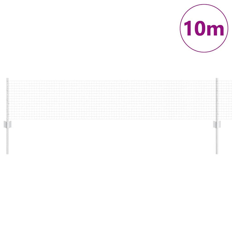 vidaXL Kerítés oszlopokkal Ezüst 0,4 x 10 m Acél