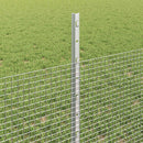 vidaXL Hegesztett drótkerítés oszlopokkal 10 x 0,5 m Horganyzott Acél