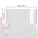 vidaXL Kerítés és Oszlop Ezüst 0,6 x 10 m Acél