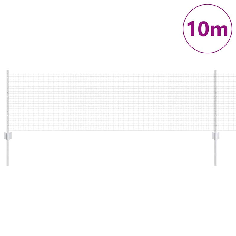 vidaXL Kerítés oszlopokkal Ezüst 0,6 x 10 m Acél
