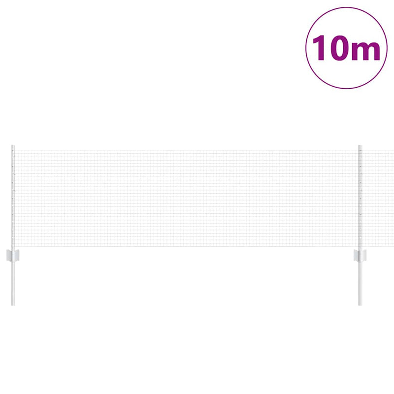 vidaXL Kerítés és Oszlop Ezüst 0,6 x 10 m Acél