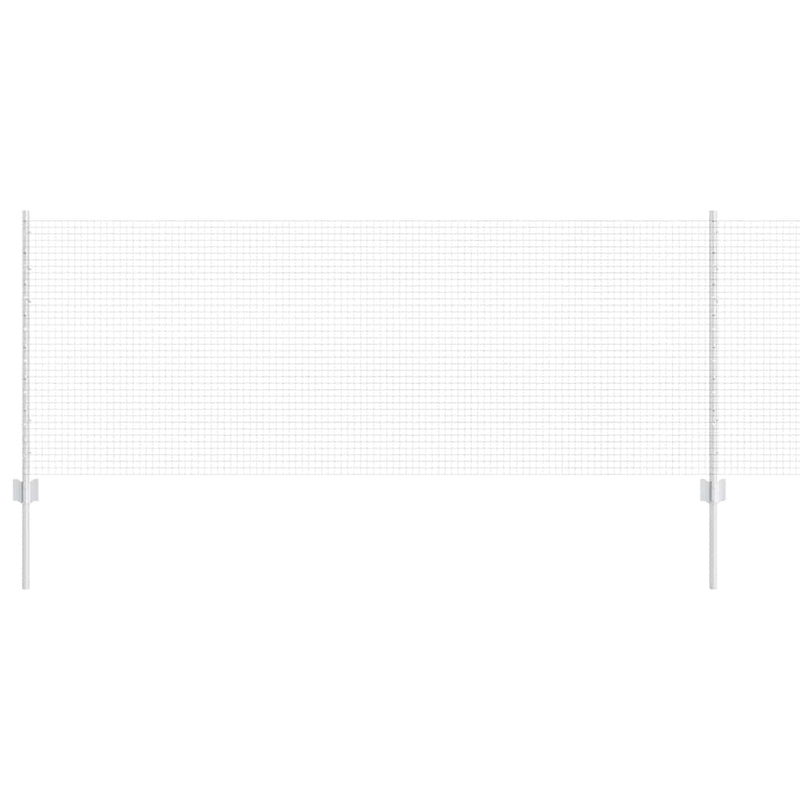 vidaXL Kerítés oszlopokkal Ezüst 0.8 x 10 m Acél