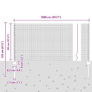 vidaXL Kerítés és Oszlop Ezüst 0,8 x 10 m Acél