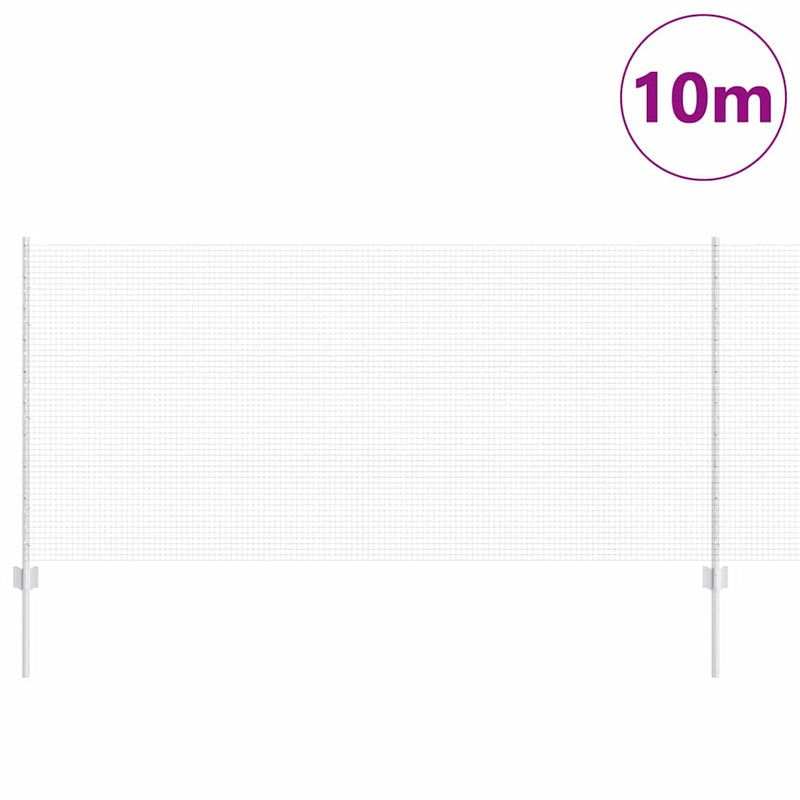 vidaXL Kerítés oszlopokkal Ezüst 1 x 10 m Acél