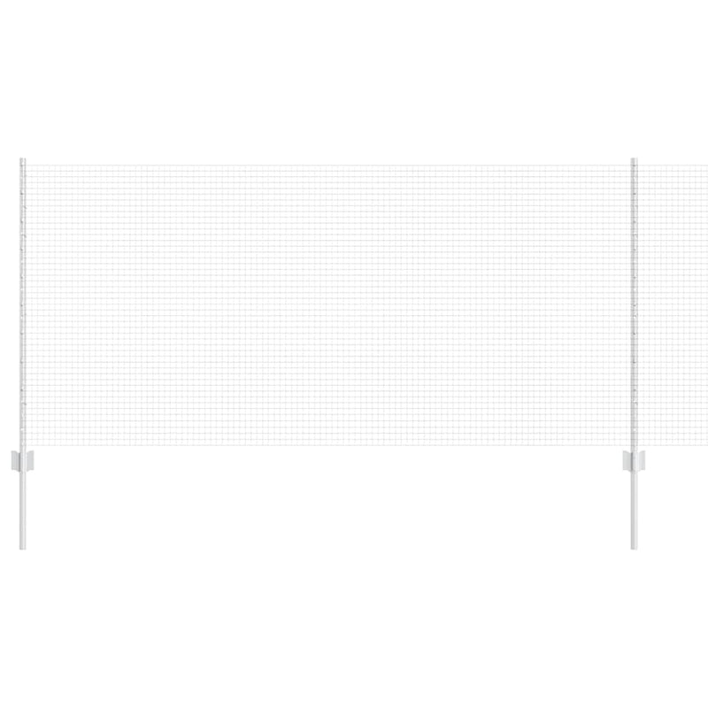 vidaXL Kerítés oszlopokkal Ezüst 1 x 10 m Acél