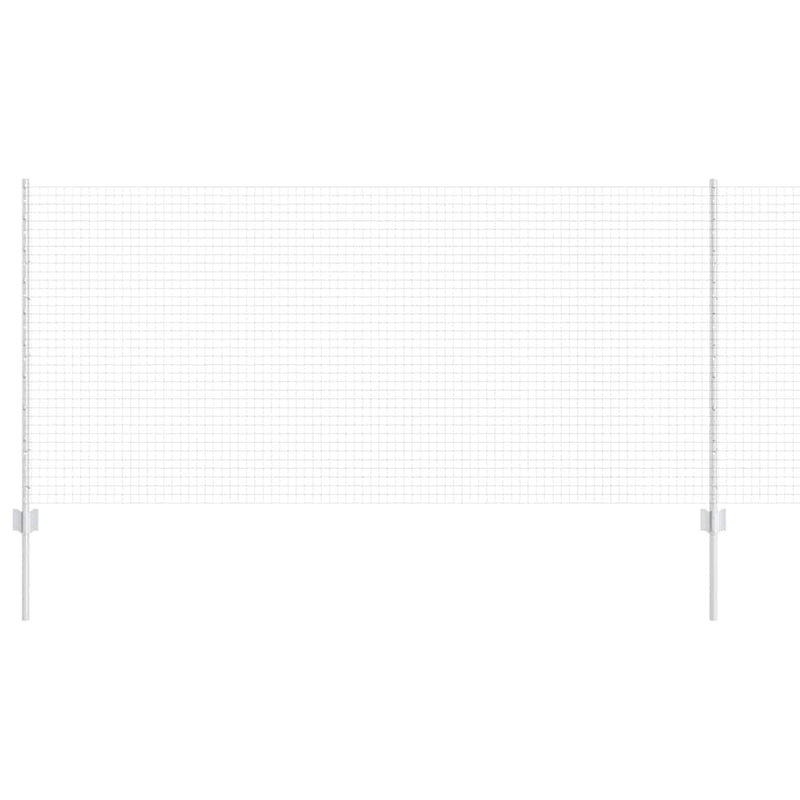 vidaXL Kerítés oszlopokkal Ezüst 1 x 10 m Acél