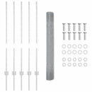 vidaXL Kerítés és Oszlop Ezüst 1 x 10 m Acél