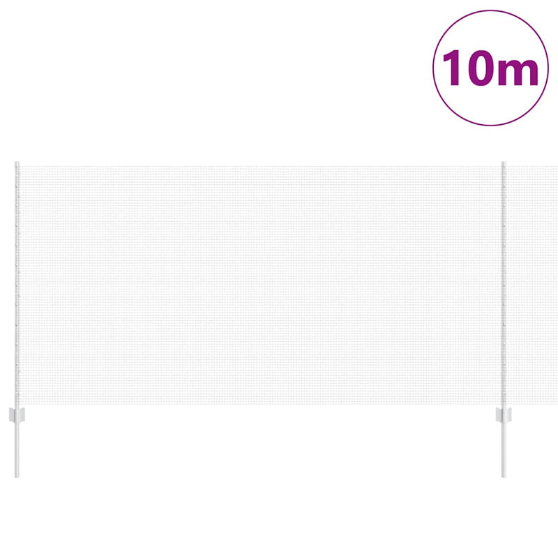 vidaXL Kerítés oszlopokkal Ezüst 1.2 x 10 m Acél