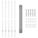 vidaXL Kerítés és Oszlop Ezüst 1,2 x 10 m Acél